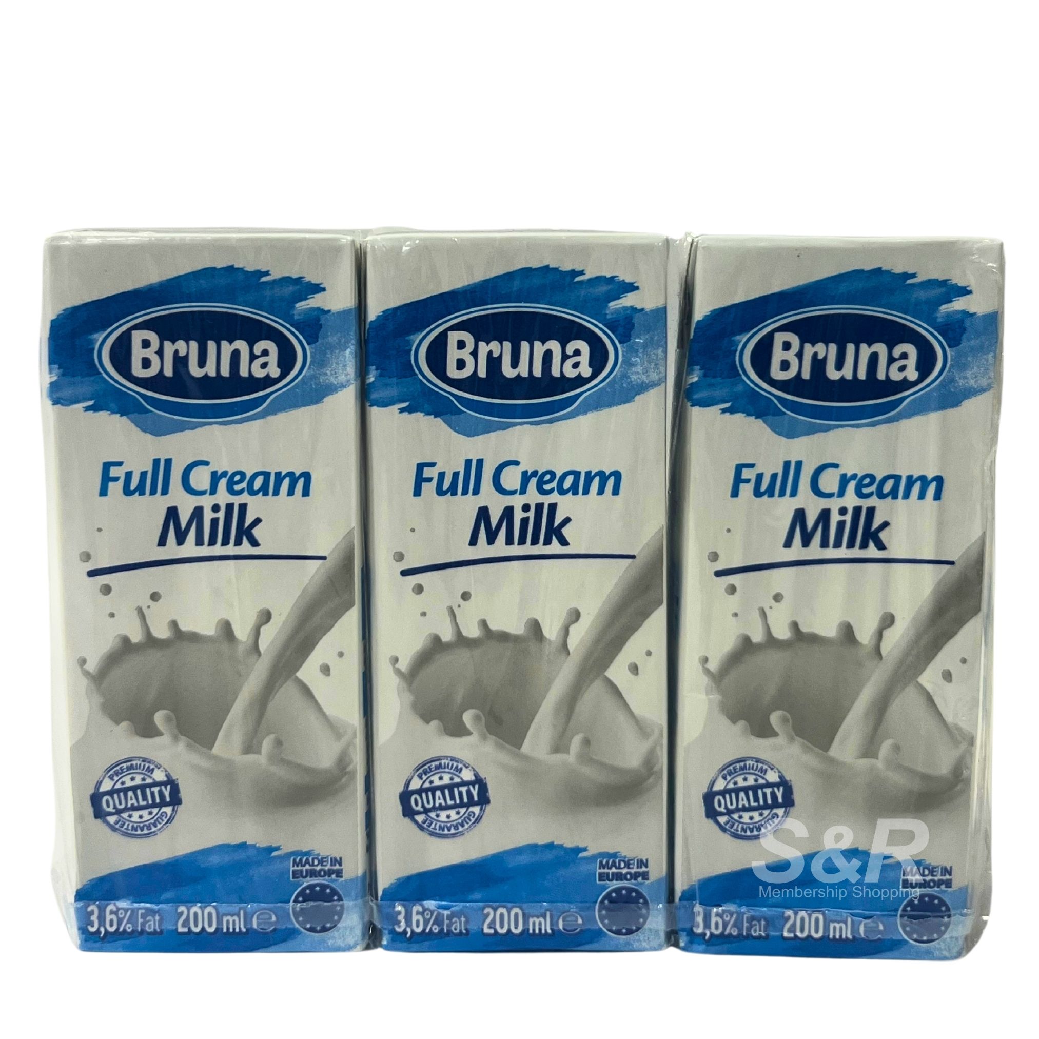 Bruna Full Cream Milk 3pc x 200mL Bruna Full Cream Milk 3pc x 200mL